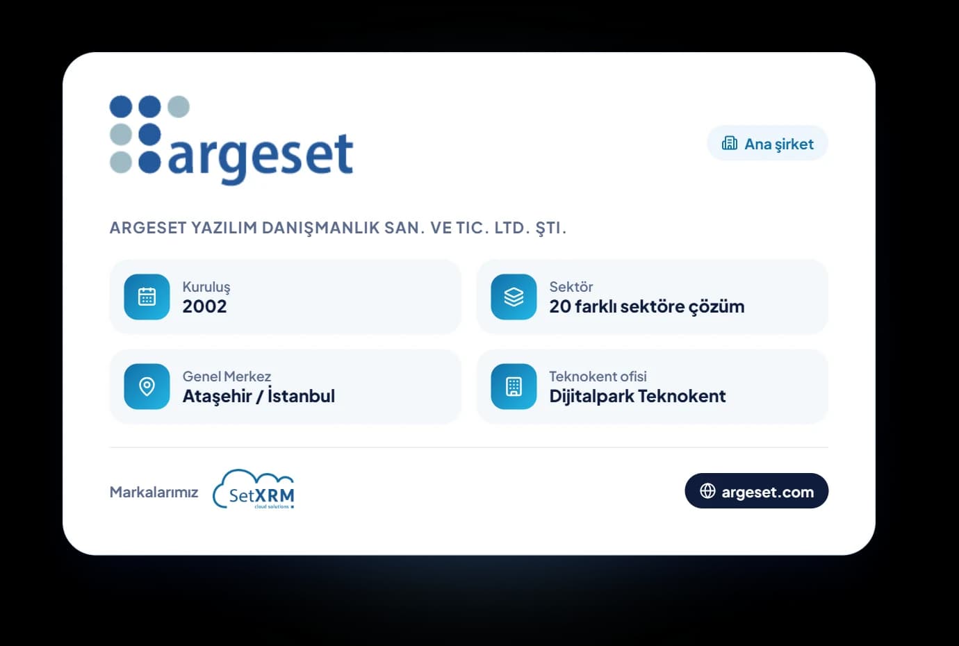 Argeset Yazılım – SetXRM